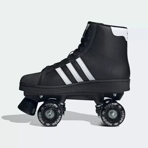 [JI3535] Adidas Womens Superstar 82 Skate Black/White Womens Size 6.5 NEW
